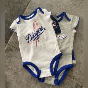 NWT  champion Dodgers onesies Set of 3  0-3 months